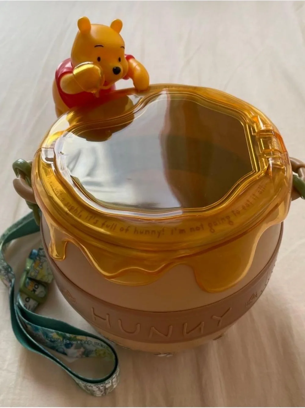 Disney Winnie the Pooh Hunny Pot Snack Bucket - Yellow, Tan, Green